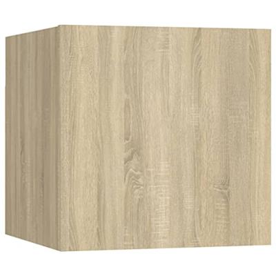 VidaXL Nachtkastjes 2 st 30,5x30x30cm bewerkt hout sonoma eikenkleurig