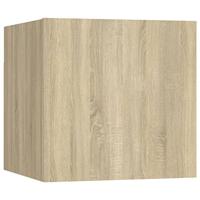 VidaXL Nachtkastjes 2 st 30,5x30x30cm bewerkt hout sonoma eikenkleurig - thumbnail