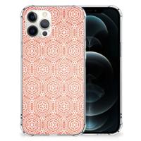 iPhone 12 Pro Max Doorzichtige Silicone Hoesje Pattern Orange - thumbnail