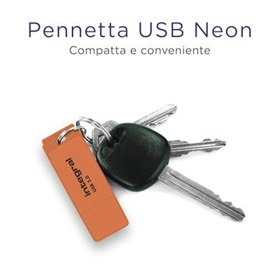 Integral Neon USB 3.0 stick, 64 GB, oranje Integral Neon USB 3.0 stick, 64 GB, oranje