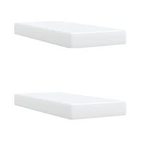 Boxspring met matras kunstleer wit 200x200 cm - thumbnail