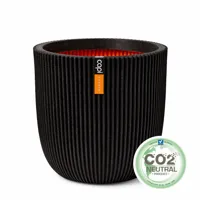Pot bol Groove H34 cm zwart bloembpot Capi Europe - Capi europe - thumbnail