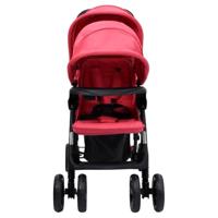 VidaXL Tweelingkinderwagen tandem staal rood - thumbnail