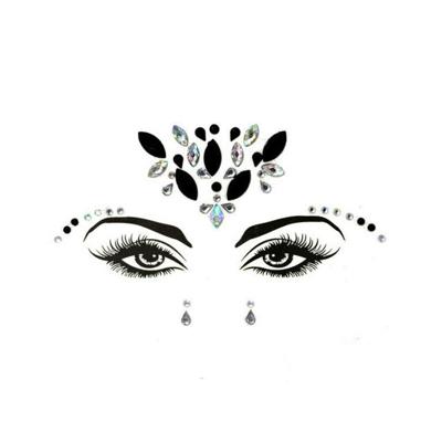 3 PC'S voorhoofd groene Masquerade make-up acryl gezicht sticker stijl: YT-17