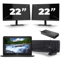 Dell Latitude 3300 - Intel Core i3-7e Generatie - 13 inch - 8GB RAM - 256GB SSD - Windows 11 + 2x 22 inch Monitor - thumbnail