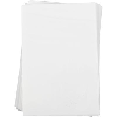 Creativ Company Vellen krimpfolie, vel 20x30 cm, dikte 0,3 mm, mat wit, 100 vel/ 1 doos