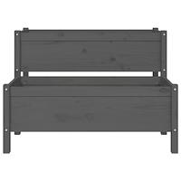 Plantenbak 110x84x75 cm massief grenenhout grijs - thumbnail