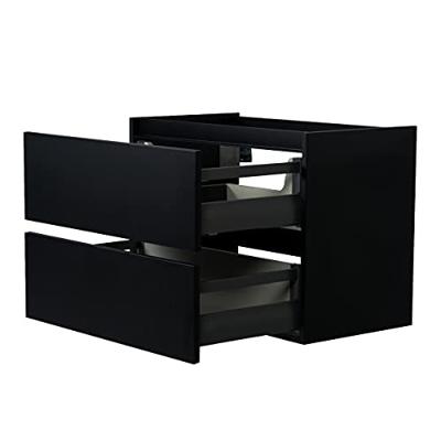 Wiesbaden Marmaris losse onderkast + 2 laden mat zwart 60 cm