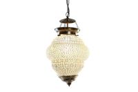 Plafondlamp DKD Home Decor Wit Metaal Kristal 25 W 23 x 23 x 33 cm - thumbnail