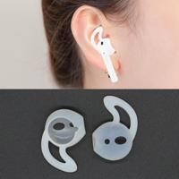 Draadloze Bluetooth oortelefoon silicone ear caps Earpads voor Apple AirPods (transparant) - thumbnail