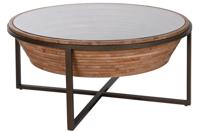Hoofdtafel Home ESPRIT Kristal Sparrenhout 102 x 102 x 46 cm - thumbnail
