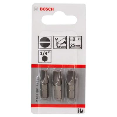 Bosch Accessoires Bit extra-hard S 1,6x8,0, 25 mm 3st - 2607001471 - thumbnail