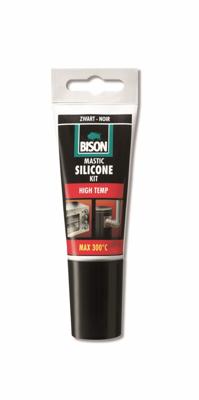 Siliconenkit High Temp Zwart Tube 60 ml Bison - Bison