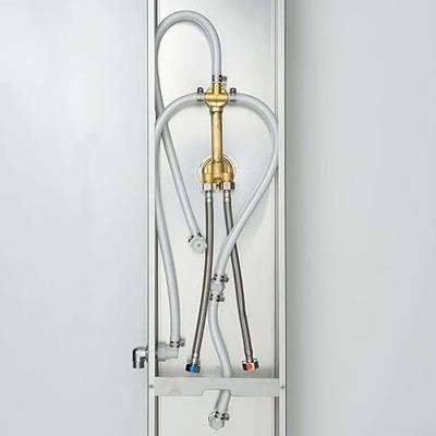 TAHITI douchepaneel met ééngreepsmengkraan, roestvrij staal hoofddouche met antikalk nozzles, maat: ca. 19,5 x 19,5 c m handdouche met wandhouder, antikalk nozzles, maat: (b x l): ca. 8,5 x 24 cm TAHITI douchepaneel met ééngreepsmengkraan, roestvrij staal hoofddouche met antikalk nozzles, maat: ca. 19,5 x 19,5 c m handdouche met wandhouder, antikalk nozzles, maat: (b x l): ca. 8,5 x 24 cm