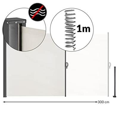 Zijluifel Nosara Creme 180x300cm Uitschuifbaar