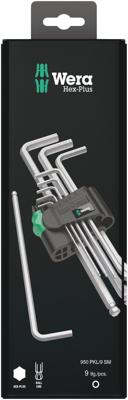 Wera 950 PKL/9 SM N SB Stifsleutelset, metrisch, verchroomd, 9-delig - 1 stuk(s) - 05073391001 - thumbnail