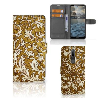 Wallet Case Nokia 2.4 Barok Goud Wallet Case Nokia 2.4 Barok Goud