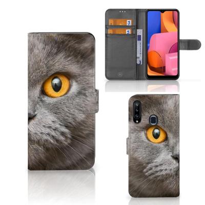 Telefoonhoesje | Met pasjeshouder | Samsung Galaxy A20s Britse Korthaar