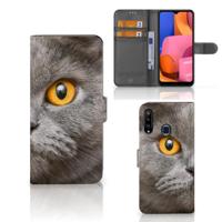Telefoonhoesje | Met pasjeshouder | Samsung Galaxy A20s Britse Korthaar - thumbnail