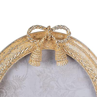 Clayre & Eef Fotolijst 13x18 cm Goudkleurig Kunststof Ovaal Fotokader