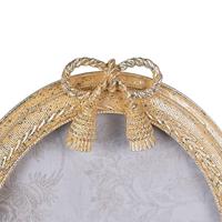 Clayre & Eef Fotolijst 13x18 cm Goudkleurig Kunststof Ovaal Fotokader - thumbnail