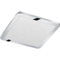 LED Plafondlamp Badkamer 18W Vierkant Dimbaar IP44 Chroom 3000K - thumbnail