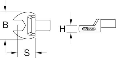 KS Tools 5162119 Insteek-steeksleutel 19 mm