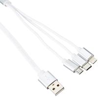 DeLOCK 85850 USB-kabel 0,98 m 2.0 USB A USB C/Micro-USB B/Lightning Zilver, Wit - thumbnail