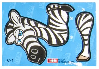 LG-Imports 3D-puzzel zebra 10,5 cm karton zwart/wit 7 stukjes LG-Imports 3D-puzzel zebra 10,5 cm karton zwart/wit 7 stukjes