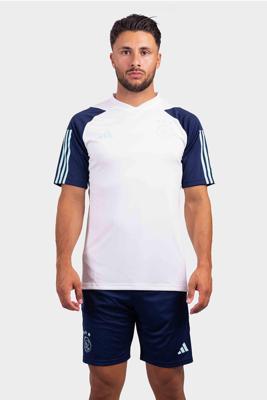 Ajax Trainingsshirt Senior Wit 2023/2024 - Maat M - Kleur: WitBlauwRoze | Soccerfanshop