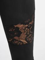 Urban Classics / Legging Laces Inset in zwart - thumbnail