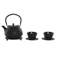 Theepot Home ESPRIT Zwart Roestvrij staal Ijzer 800 ml - thumbnail