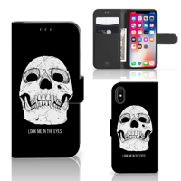 Telefoonhoesje met Naam Apple iPhone X | Xs Skull Eyes - thumbnail