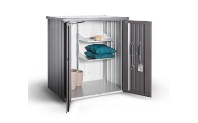 Biohort Romeo M terraskast zilvergrijs metallic 132x57x140 cm