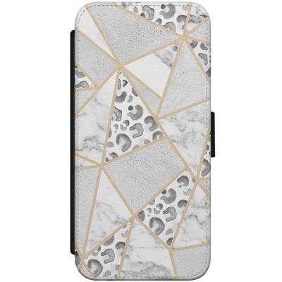 iPhone 7/8 flipcase - Stone & leopard