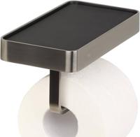 Ben Mykanto toiletrolhouder 18,8x10x9cm geborsteld zwart - thumbnail