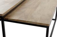 Set van 2 tafels DKD Home Decor Bruin Zwart 90 x 90 x 40 cm - thumbnail