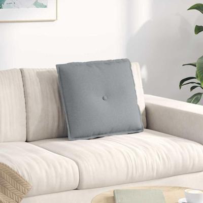 VidaXL Rugkussen lichtgrijs 50 x 19 x 45 cm stof