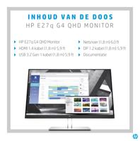 HP - COMM DISPLAYS (BO) PC monitor E27QG4 27 inch IPS VGA/HDMI/DP/USB - thumbnail