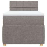 Boxspring met matras stof taupe 90x190 cm - thumbnail