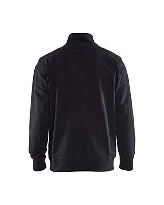 Blåkläder Sweatshirt bicolour met halve rits 33531158 | Zwart/Rood | Maat XS - 7330509456231