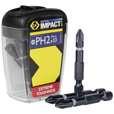 C.K Blue Steel T4560 PH2LD10 Kruis-bit 10-delig Kruiskop Phillips C.K Blue Steel T4560 PH2LD10 Kruis-bit 10-delig Kruiskop Phillips