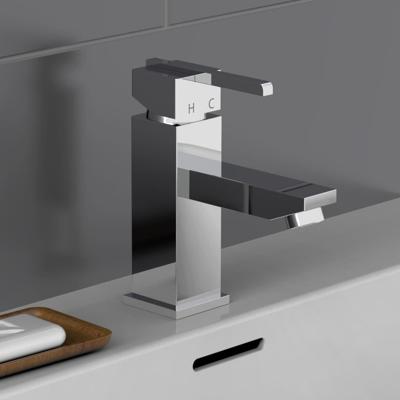 FROG ééngreepsmengkraan wastafel, chroom keramische schijven geluidsarme, verwisselbare 35 mm-cartouche flexibele metalen aansluitslangen 350 mm volgens DVGW/KTW-A 1 ¼" metalen-afvoerplug gro