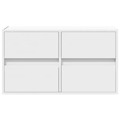 Tv-wandmeubel met LED-verlichting 80x31x45 cm wit