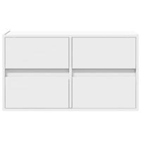 Tv-wandmeubel met LED-verlichting 80x31x45 cm wit - thumbnail