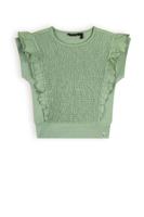 NoNo Meisjes t-shirt smock - Kety - Sage groen - thumbnail