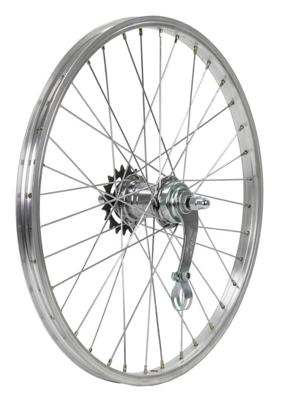 Achterwiel 20 (406) Alu Standaard Favorit Remnaaf Zilver