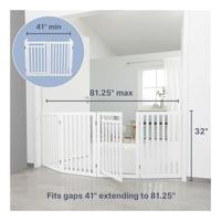 TRIXIE HONDENHEK MET DEUR WIT 60-160 X 81 CM - thumbnail