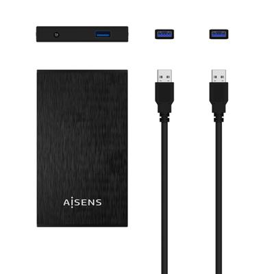 Hard drive hoes Aisens ASE-2523B Zwart 2,5" - thumbnail