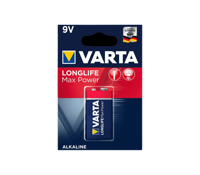 Varta LONGLIFE Max Power 9V Bli 1 9V batterij (blok) Alkaline 640 mAh 9 V 1 stuk(s) - thumbnail
